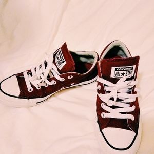 Converse All-star Women's 7 Dark Red Sneakers